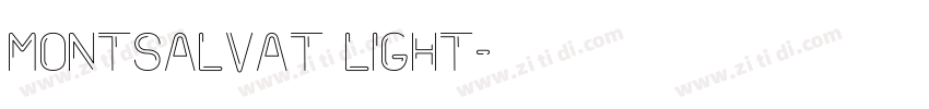 Montsalvat light字体转换